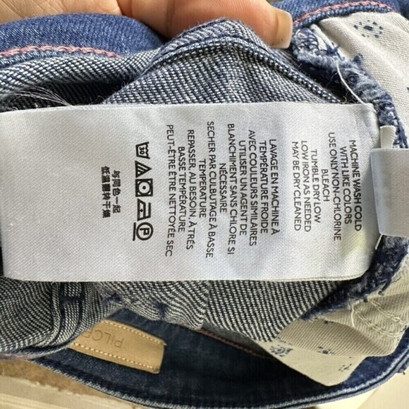 Pilcro and the Letterpress Flare Jeans Blue Dark Wash Stretch Women's Size 26T - Picture 11 of 12
